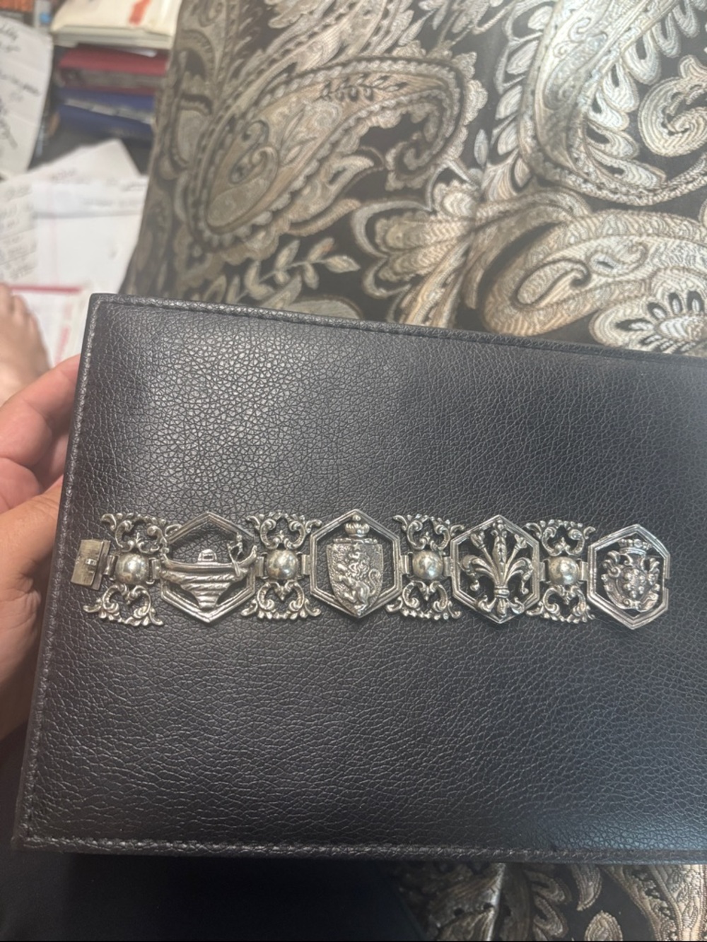 Sterling scene bracelet heavy 65 grams